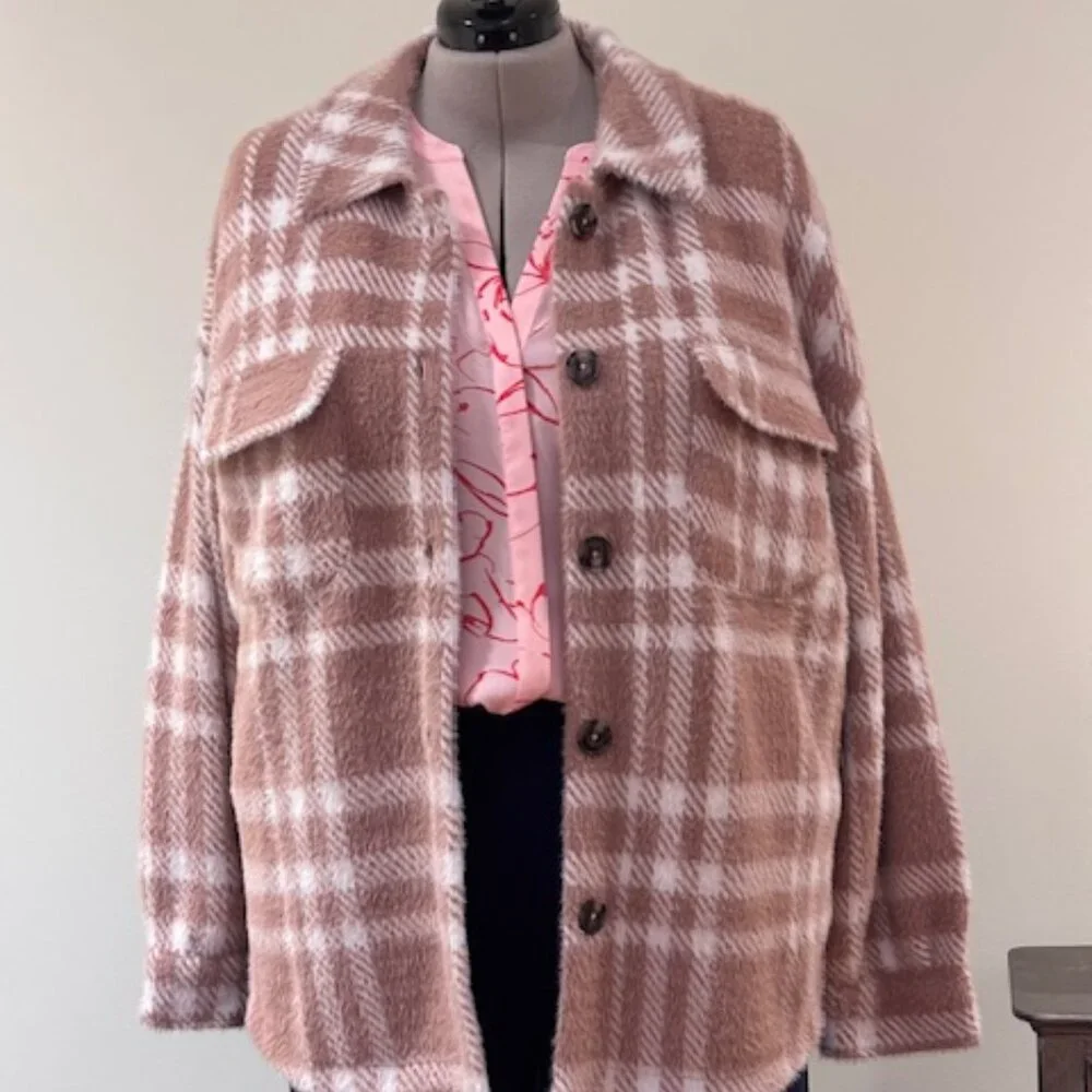 Tribal Plaid Lightweight Casual Jacket - Picture 2 of 6